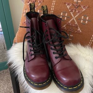 Dr. Martens Burgundy Lace Up Boots
